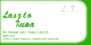 laszlo kupa business card