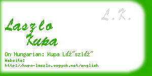 laszlo kupa business card